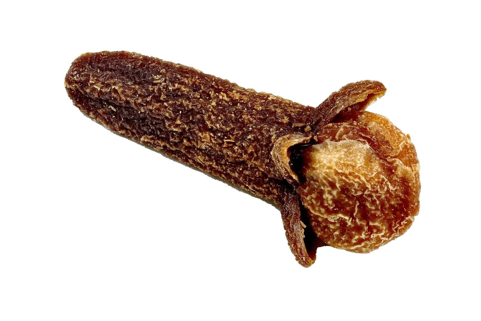 Dried clove buds in a close view.